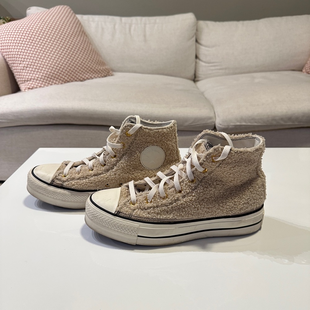 Women's Converse High-Top Platform Sherpa Sneakers